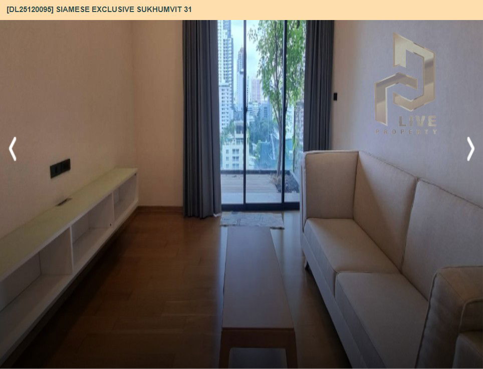 รูป DL25120095 ให้เช่าคอนโด ไซมิส เอ็กซ์คลูซีฟ สุขุมวิท 31 (Siamese Exclusive Sukhumvit 31) ใกล้ BTS พร้อมพงษ์ พร้อมเข้าอยู่ โทรด่วน 0638692663 LineID @897iyzll - รูปที่ 3/11