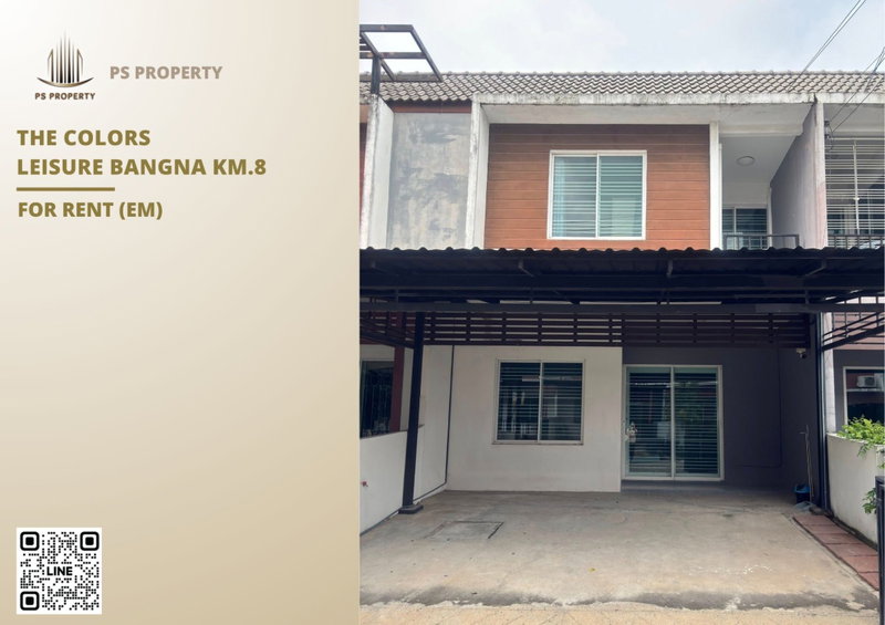 Townhouses for rent : Townhouse for rent ✨ The Colors Leisure Bangna Km.8 ✨ 3 bedrooms, 2 bathrooms, near Mega Bangna 800 meters