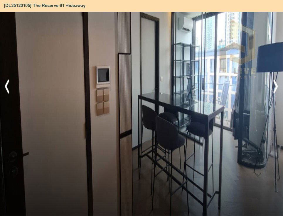 picture DL25120105 Condo for rent, The Reserve 61 Hideaway near BTS ทองหล่อ, ready to move in, call urgently 0638692663 LineID @534wlwof - 8/11