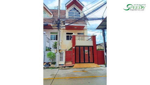 3-storey townhouse for rent, ready to move in, Merit Place, Lat Phrao 87, Bangkok ✨ Convenient transportation, near the Yellow Line 🚆