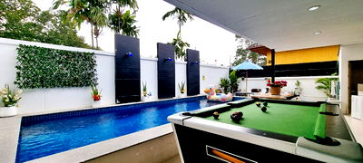 เช่าบ้านเดี่ยว หนองปรือ ชลบุรี : วิลล่าพูล 4 ห้องนอน จอมเทียน ให้เช่า