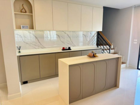 picture Luxury detached house for rent, 3 bedrooms, Centro Bangna Village, near Mega Bangna, only 10 minutes, 2 floors, 52 sq m, ready to move in. - 6/12