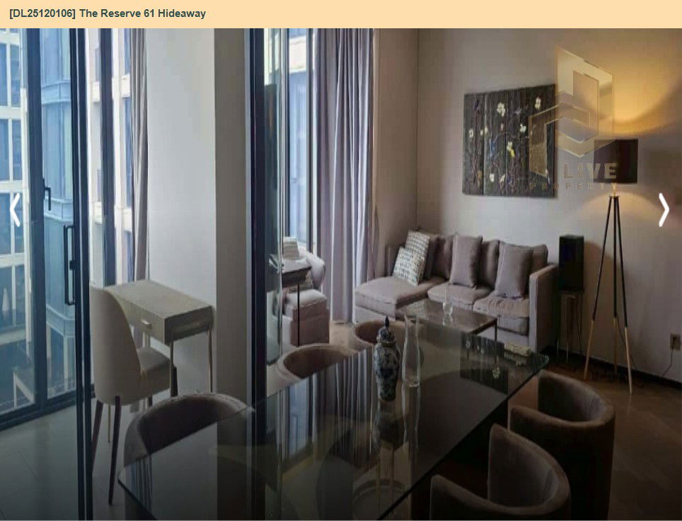 picture DL25120106 Condo for rent, The Reserve 61 Hideaway near BTS ทองหล่อ, ready to move in, call urgently 0638692663 LineID @162cjixi - 5/10