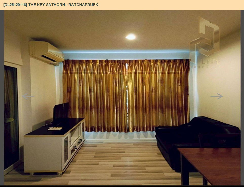 รูป DL25120116 ให้เช่าคอนโด เดอะ คีย์ สาทร - ราชพฤกษ์ (The Key Sathorn - Ratchapruek) ใกล้ BTS วุฒากาศ พร้อมเข้าอยู่ โทรด่วน 0638692663 LineID @897iyzll - รูปที่ 3/9