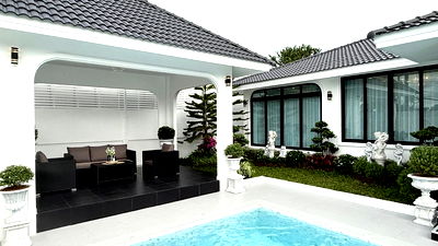 บ้านเดี่ยว ถนนห้วยใหญ่ : ขายพูลวิลล่าชั้นเดียวสไตล์โมเดิร์นคลาสสิก – ห้วยใหญ่ พัทยา