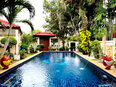 บ้านเดี่ยว สัตหีบ ชลบุรี : ขายบ้านเดี่ยวสไตล์ไทย-บาหลีสุดหรูในนาจอมเทียน