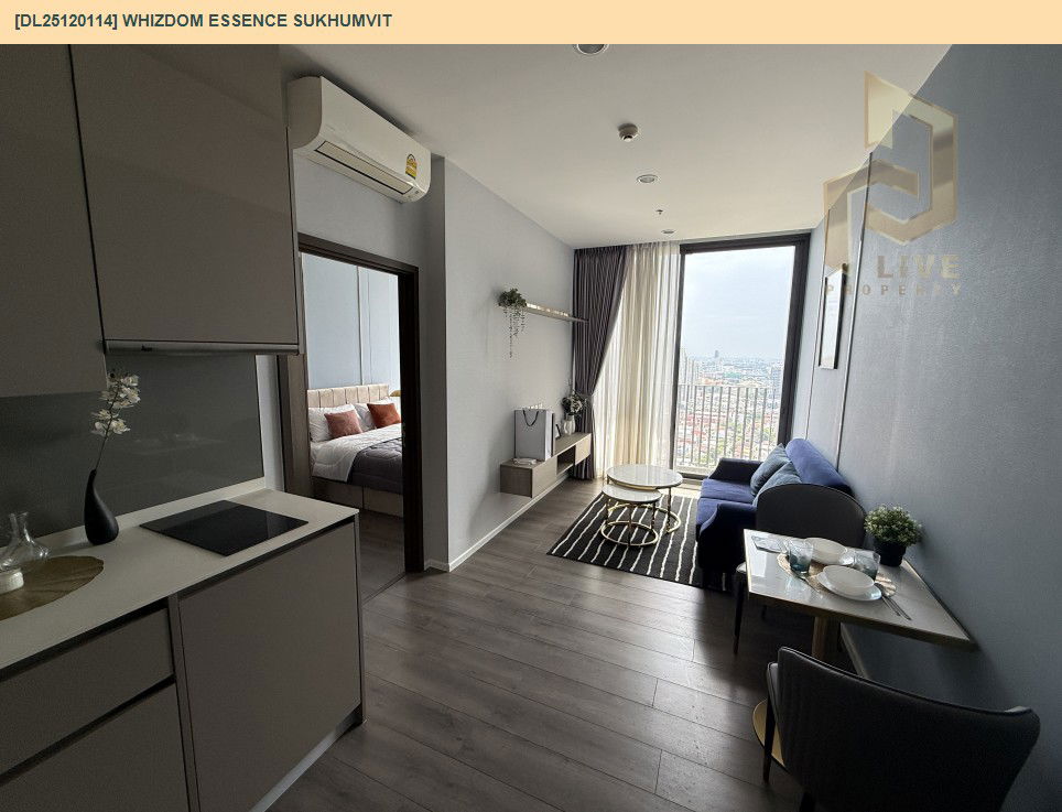 picture DL25120114 Condo for rent, Whizdom Essence Sukhumvit near BTS Punnawithi, ready to move in, call urgently 0638692663 LineID @534wlwof - 3/10