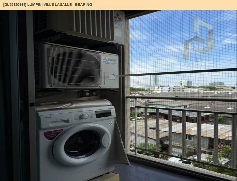 รูป DL25120111 ให้เช่าคอนโด ลุมพินี วิลล์ ลาซาล - แบริ่ง (Lumpini Ville Lasalle - Bearing) ใกล้ BTS แบริ่ง พร้อมเข้าอยู่ โทรด่วน 0614453194 LineID @162cjixi - รูปที่ 10/11