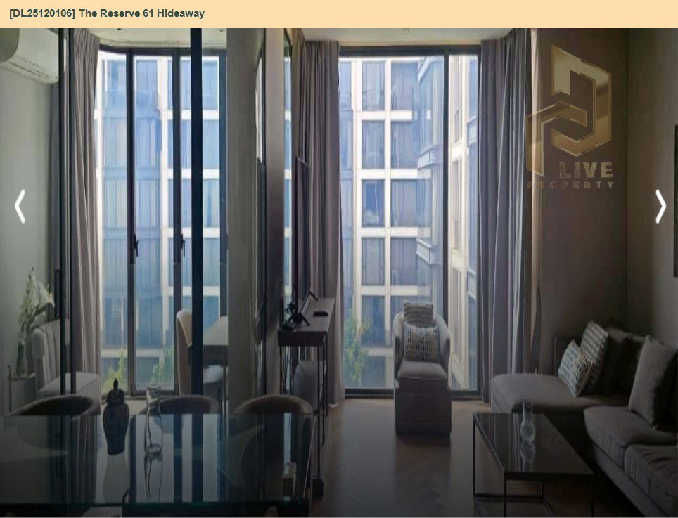 picture DL25120106 Condo for rent, The Reserve 61 Hideaway near BTS ทองหล่อ, ready to move in, call urgently 0638692663 LineID @162cjixi - 7/10