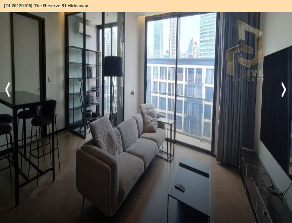 picture DL25120105 Condo for rent, The Reserve 61 Hideaway near BTS ทองหล่อ, ready to move in, call urgently 0638692663 LineID @534wlwof - 2/11