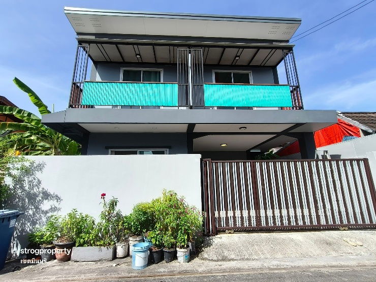 รูป บ้านแฝด สุวินทวงศ์ มีนบุรี  บ้านสร้างเองพร้อมอยู่  ใกล้มีนบุรี  สนใจ  085-318-6868​☎️​ - รูปที่ 3/10