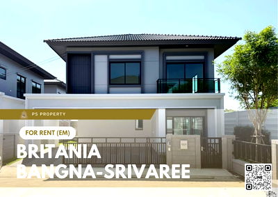 เช่าบ้านเดี่ยว บ.ซัมมิท อีเล็คโทรนิค คอมโพเน้นท์ : บ้านเดี่ยวให้เช่า ✨ Britania Bangna-Srivaree ✨ 4 ห้องนอน 4 ห้องน้ำ ทำเลพิเศษ บ้านหัวมุม ตกแต่งพร้อมอยู่