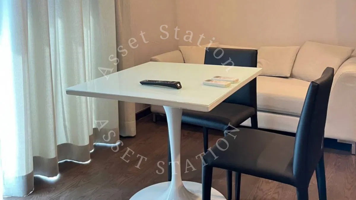 รูป พร้อมเช่า Q Asoke ห้องมินิมอลแต่งสวย ใกล้มศว. MRT เพชรบุรี - รูปที่ 3/7