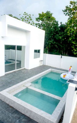 เช่าบ้านเดี่ยว บางละมุง ชลบุรี : ให้เช่าพูลวิลล่าสุดหรู 3 ห้องนอนในห้วยใหญ่