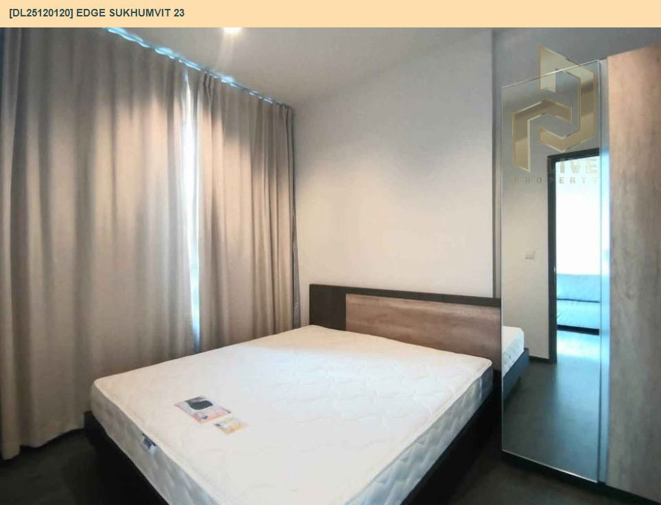 รูป DL25120120 ให้เช่าคอนโด เอดจ์ สุขุมวิท 23 (Edge Sukhumvit 23) ใกล้ BTS อโศก พร้อมเข้าอยู่ โทรด่วน 0614453194 LineID @162cjixi - รูปที่ 3/6
