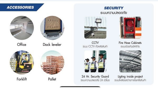 รูป โกดังสร้างใหม่ให้เช่าพร้อมสำนักงาน ห้องน้ำ และมีการบริหารจัดการ อ.ศรีมหาโพธิ ปราจีนบุรี อยู่ใกล้กับนิคมอุตสาหกรรม304 กว่า 80,000 ตรม - รูปที่ 3/6