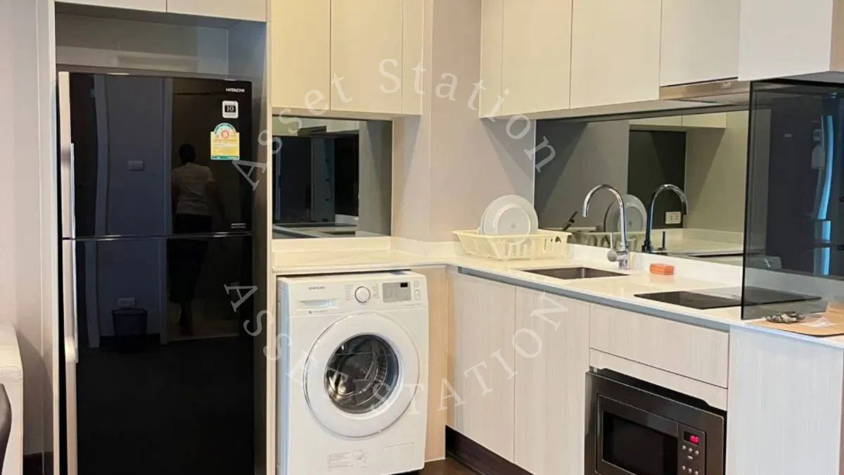 รูป พร้อมเช่า Q Asoke ห้องมินิมอลแต่งสวย ใกล้มศว. MRT เพชรบุรี - รูปที่ 5/7