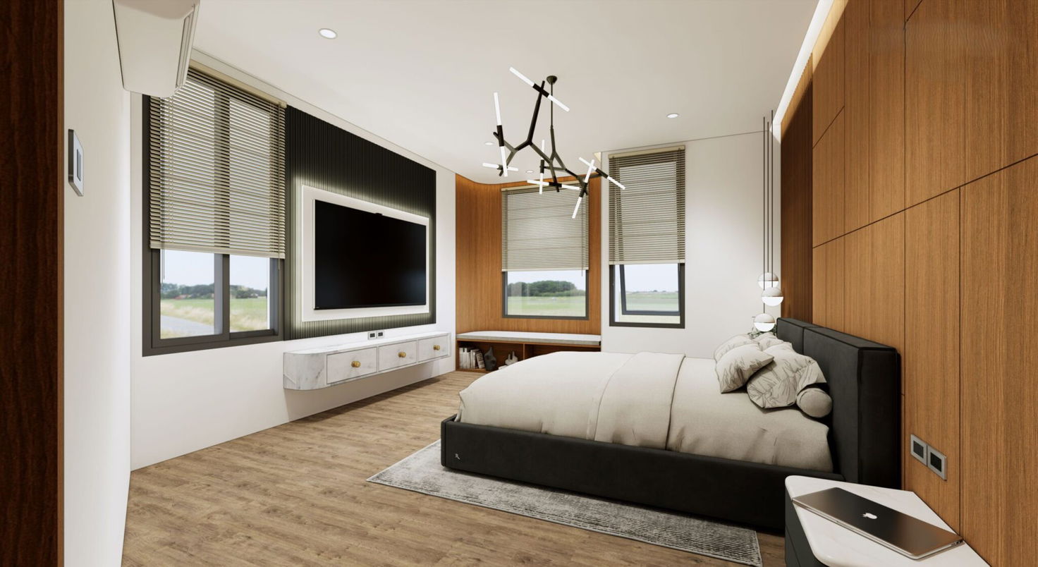 รูป ขายวิลล่าหรู 3 ห้องนอน พร้อมสระว่ายน้ำ ในห้วยใหญ่ - รูปที่ 7/12