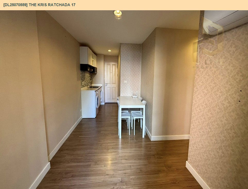 รูป DL25070559 ให้เช่าคอนโด เดอะ คริส รัชดา 17 (The Kris Ratchada 17) ใกล้ MRT สุทธิสาร พร้อมเข้าอยู่ โทรด่วน 0653619502 LineID @534wlwof - รูปที่ 2/9