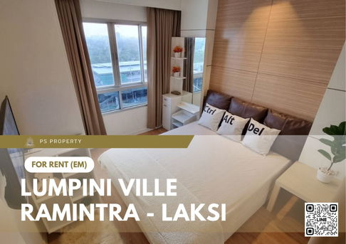 For rent ✨ Lumpini Ville Ramintra - Laksi ✨ High floor, beautiful view, fully furnished and equipped with appliances