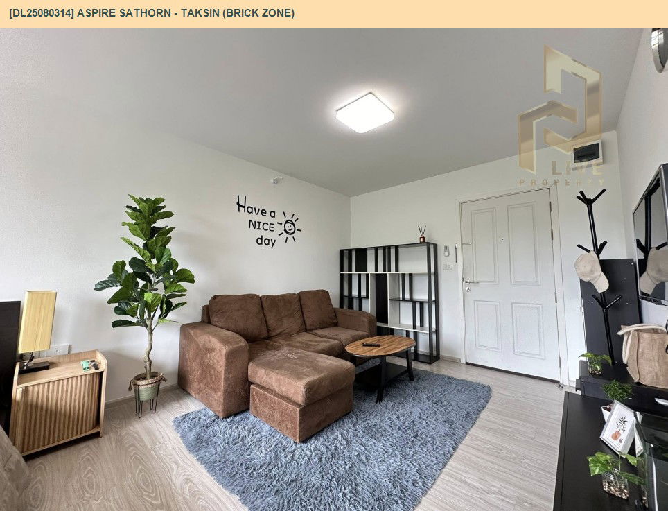 picture DL25080314 Condo for rent, Aspire Sathorn - Taksin (Brick Zone) near BTS Wutthakat, ready to move in, call urgently 0638692663 LineID @897iyzll - 9/12