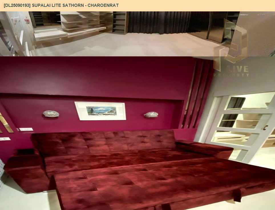 รูป DL25090193 ให้เช่าคอนโด ศุภาลัย ไลท์ สาทร - เจริญราษฎร์ (Supalai Lite Sathorn - Charoenrat) ใกล้ BTS สุรศักดิ์ พร้อมเข้าอยู่ โทรด่วน 0800343450 LineID @655ebbvc - รูปที่ 4/8