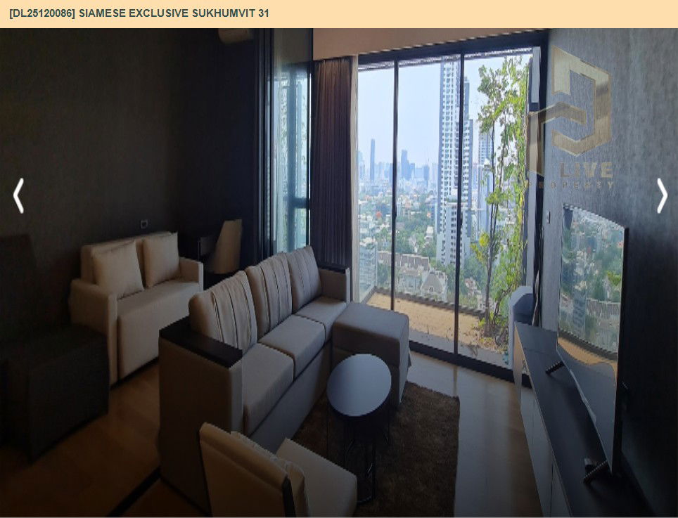 picture DL25120086 Condo for rent, Siamese Exclusive Sukhumvit 31 near BTS Phrom Phong, ready to move in, call urgently 0638692663 LineID @655ebbvc - 2/11