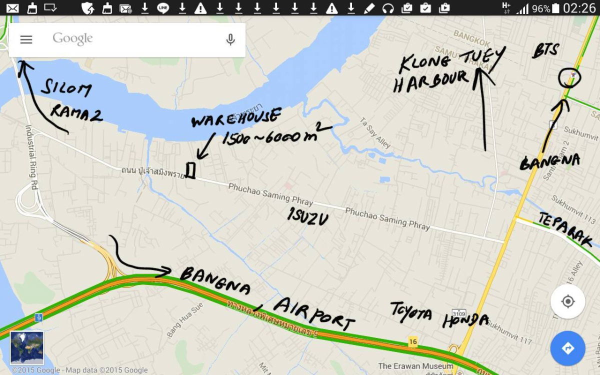 รูป ขายที่ดิน 6 ไร่ครึ่งติดถนนใหญ่ปู่เจ้าสมิงพรายใกล้สะภานภูมิพล - รูปที่ 1/9