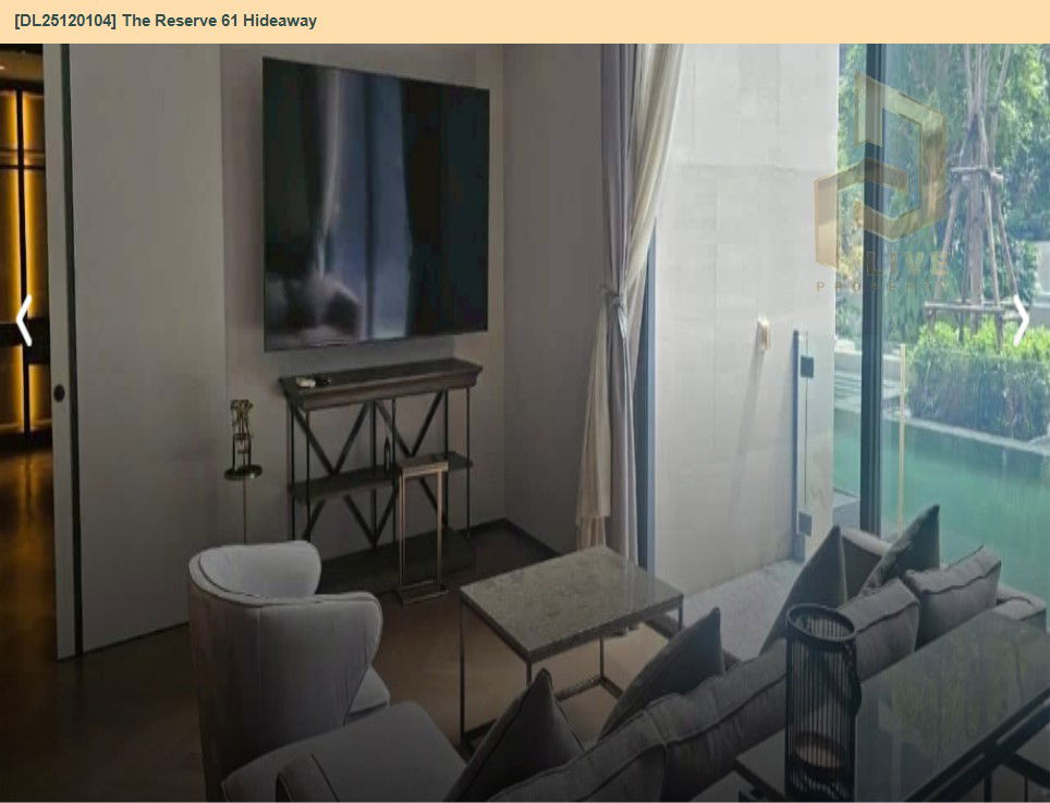 รูป DL25120104 ให้เช่าคอนโด เดอะ รีเซิร์ฟ 61 ไฮด์อะเวย์ (The Reserve 61 Hideaway) ใกล้ BTS ทองหล่อ พร้อมเข้าอยู่ โทรด่วน 0614453194 LineID @162cjixi - รูปที่ 8/12