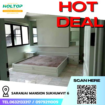 Condos for rent Sukumvit 6 : #R8002 🎉 031268 Condo for rent: Saranjai Mansion Sukhumvit 6