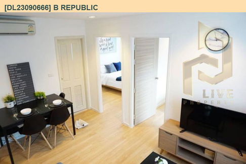 DL23090666 Condo for rent, B Republic near BTS Punnawithi, ready to move in, call urgently 0638692663 LineID @655ebbvc