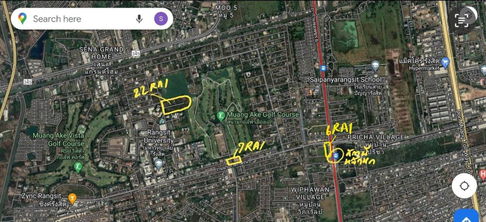 ขายที่ 6 ไร่ หน้าสถานีรถไฟฟ้าหลักหก หัวมุมถนนเลียบทางรถไฟและถนนเอกทักษิณทางเข้า ม.รังสิต