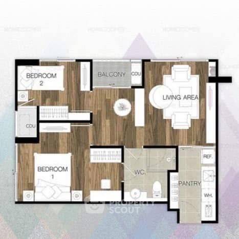 picture 2-BR Condo at Chateau In Town Ratchada 20 near MRT Sutthisan (ID 1998902) - 17/17