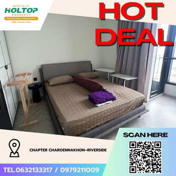#Z3456💥 021268 🔥ให้เช่าคอนโด Chapter Charoennakhon–Riverside