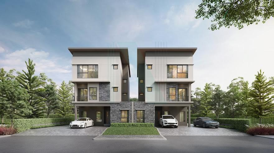 รูป 📌 ให้เช่าบ้านแฝด 3 ชั้น บ้านกลางเมือง ดิ อิดิชั่น พระราม9-กรุงเทพกรีฑา 4 ห้องนอน 4 ห้องน้ำ - รูปที่ 1/8