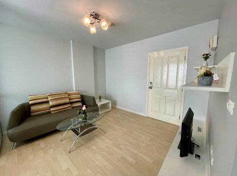 code : E61 ให้เช่าคอนโด ดี คอนโด รามคำแหง 64 (D Condo Ramkhamhaeng 64) | ห้องขนาด 30 ตร.ม. วิวโล่ง ทิศตะวันออก เฟอร์ครบ พร้อมเข้าอยู่