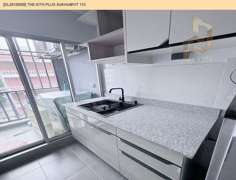 รูป DL25120055 ให้เช่าคอนโด เดอะ คิทท์ พลัส สุขุมวิท 113 (The Kith Plus Sukhumvit 113) ใกล้ BTS สำโรง พร้อมเข้าอยู่ โทรด่วน 0800343450 LineID @655ebbvc - รูปที่ 9/11