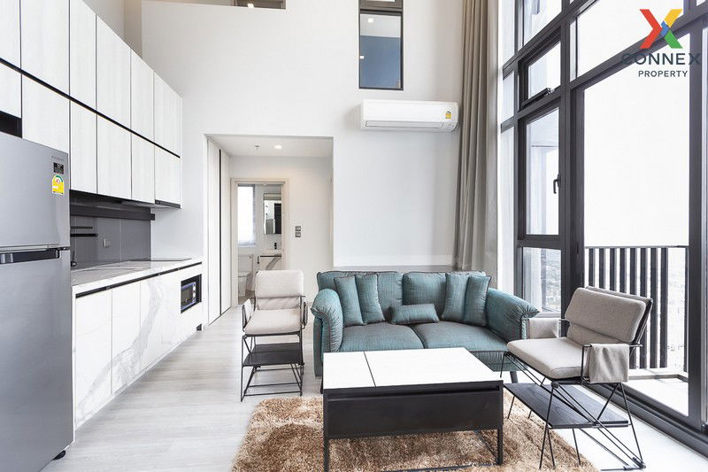 picture FOR RENT condo The line sukhumvit 101 , Duplex , nice view , high floor , BTS-Punnawithi , Bang Chak , Phra Khanong , Bangkok , CX-00573 ✅ Live chat with us ADD LINE @connexproperty ✅  - 10/12