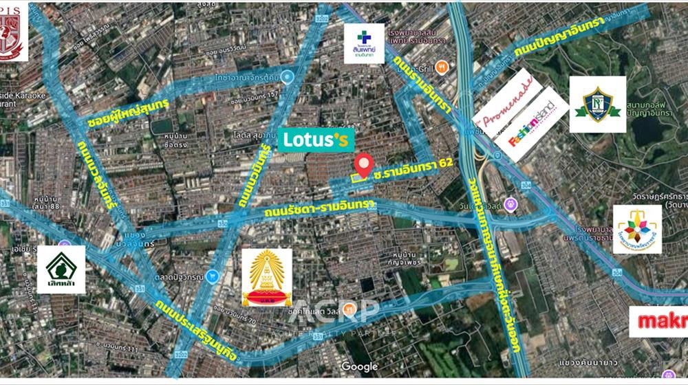 รูป ขายที่ดิน 79 ตารางวา ซอยรามอินทรา 62 ใกล้ถนนรัชดา-รามอินทรา ทำเลศักยภาพ เขตคันนายาว รหัส 00160317 - รูปที่ 4/4