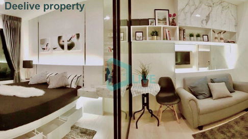 DL001327 Condo for rent, Life Asoke - Rama 9 near MRT พระราม 9, ready to move in, call urgently 0638692663 LineID @534wlwof