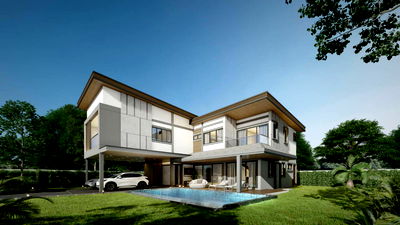 Houses for sale Wat Phra Yai : Zensiri Estate Jomtien 5 Bedrooms for Sale in Pattaya