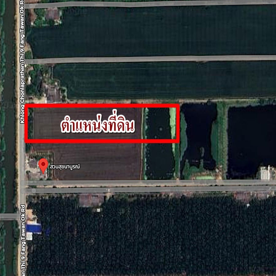 รูป ขายที่ดินคลอง9 หนองเสือ ติดถนนคอนกรีต 10ไร่ - รูปที่ 5/7