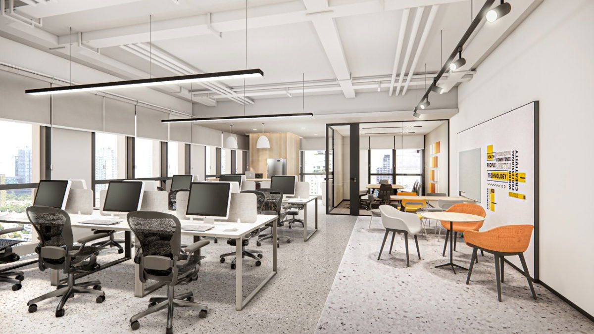 picture Office Space V ONE Tower 88-299sqm For RENT Near MRT PhraRam 9 Central Rama 9 - 7/8