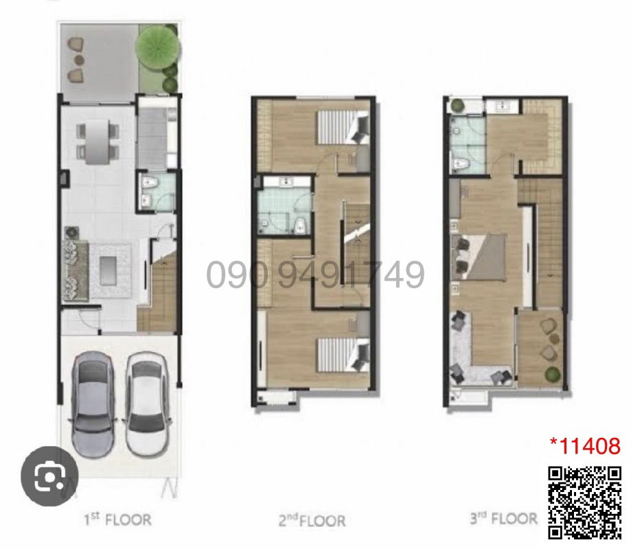 รูป เช่า Home Office 3 ชั้นพร้อมพื้นที่สวนด้านข้าง หมู่บ้าน Corazon ประชาชื่น ติดถนนเลียบคลองประปา - รูปที่ 3/3