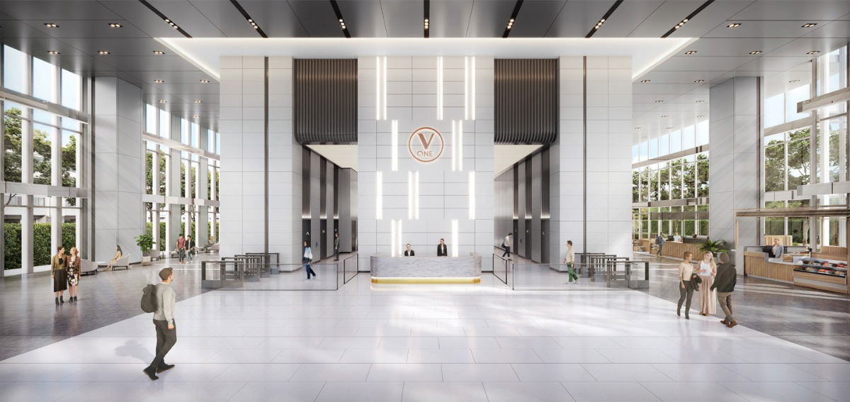 picture Office Space V ONE Tower 88-299sqm For RENT Near MRT PhraRam 9 Central Rama 9 - 3/8