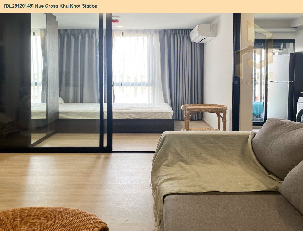 รูป DL25120145 ให้เช่าคอนโด นิว ครอส คูคต สเตชัน (Nue Cross Khu Khot Station) ใกล้ BTS คูคต พร้อมเข้าอยู่ โทรด่วน 0638692663 LineID @897iyzll - รูปที่ 5/12