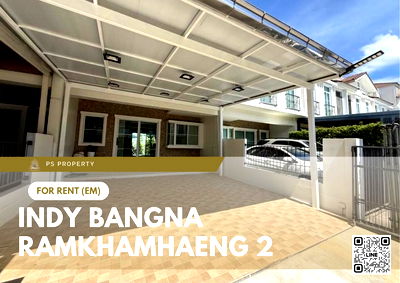 Townhouses for rent : Townhouse for rent 📍 Indy Bangna-Ramkhamhaeng 2 📍 3 bedrooms, 3 bathrooms, fully furnished and equipped with appliances