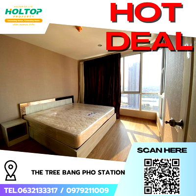 คอนโดให้เช่า : #R8022 🎉 041268 ให้เช่าคอนโด The Tree Bang Pho Station