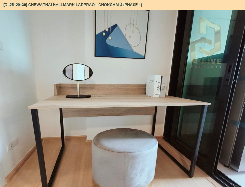 picture DL25120139 Condo for rent, Chewathai Hallmark Ladprao - Chokchai 4 near รถไฟฟ้า 3 สาย, ready to move in, call urgently 0638692663 LineID @162cjixi - 5/8