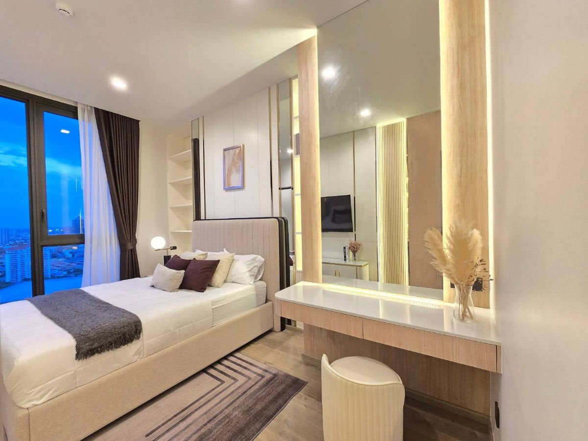 รูป ✨🦄 Ready to move 🦄✨ The Crest Park Residences ห้องสวย✨ ครัวปิด ห้องนั่งเล่นกว้าง เฟอร์ครบจบในที่เดียว โทร 096-2493698 (TCR0286) - รูปที่ 9/19